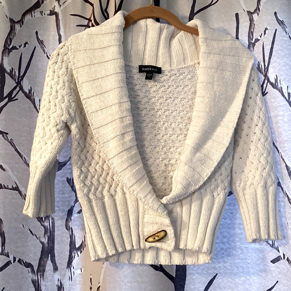 Bebe Cropped Sweater Size M